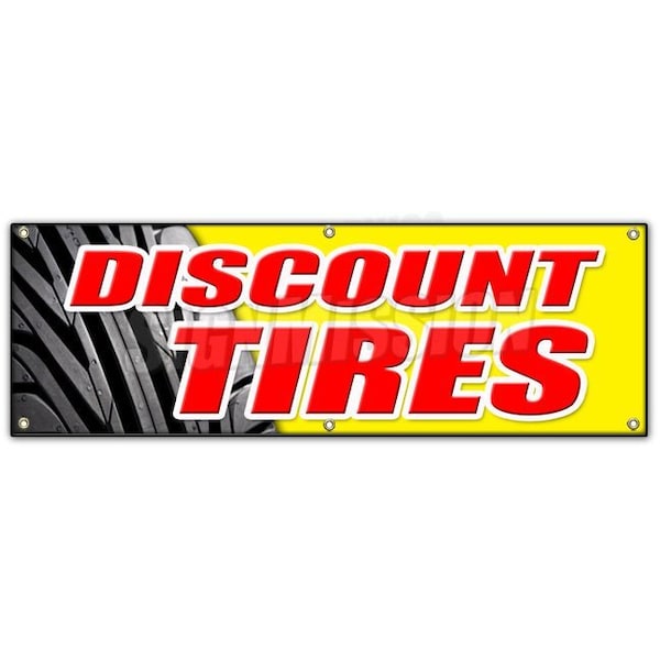 DISCOUNT TIRES BANNER SIGN sale installation balance alignment service